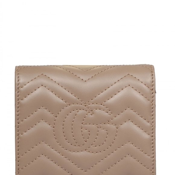 Gucci Chevron Marmont Wallet in Dusty Rose - Picture 2 of 3